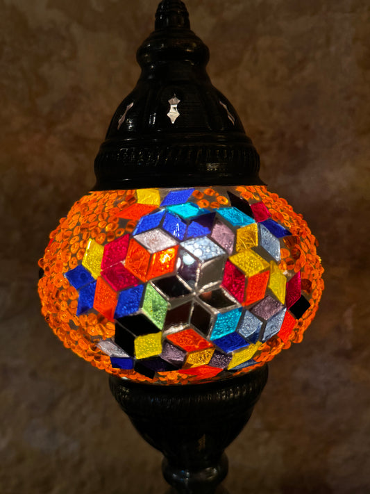 Turkish mosaic glass lampshade lamp, ethnic furniture 2S