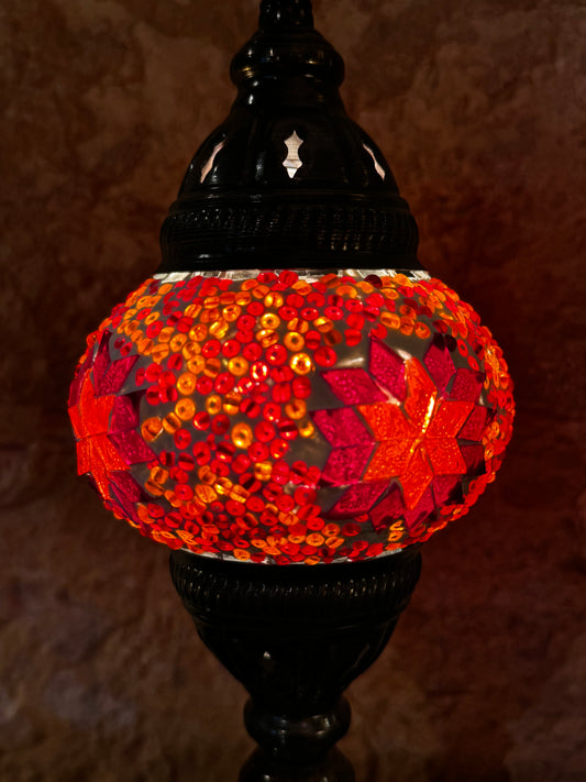 Turkish mosaic glass lampshade lamp, ethnic furniture 3S