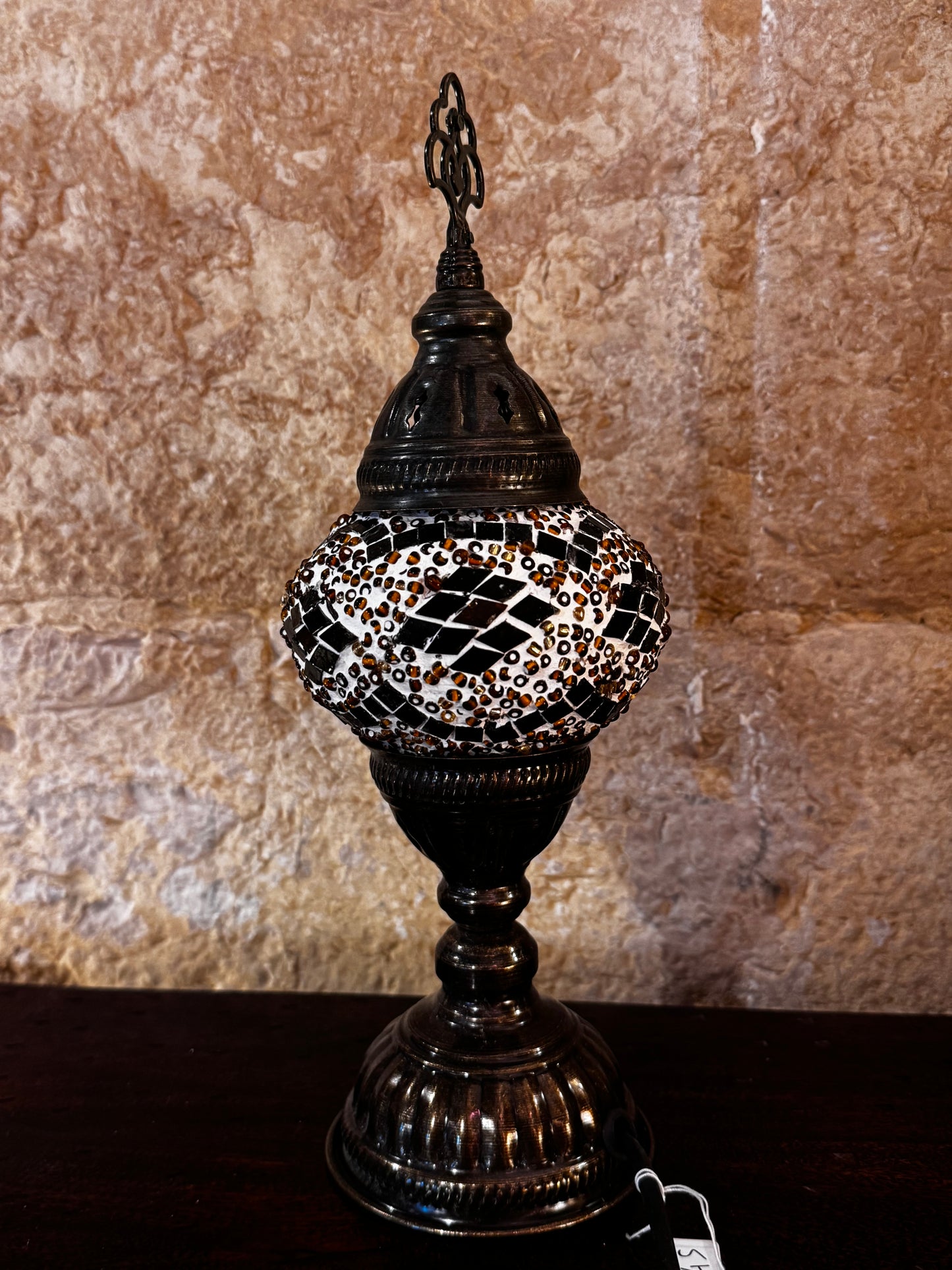 Türkische Mosaikglas-Lampenschirmlampe, ethnische Möbel 4S