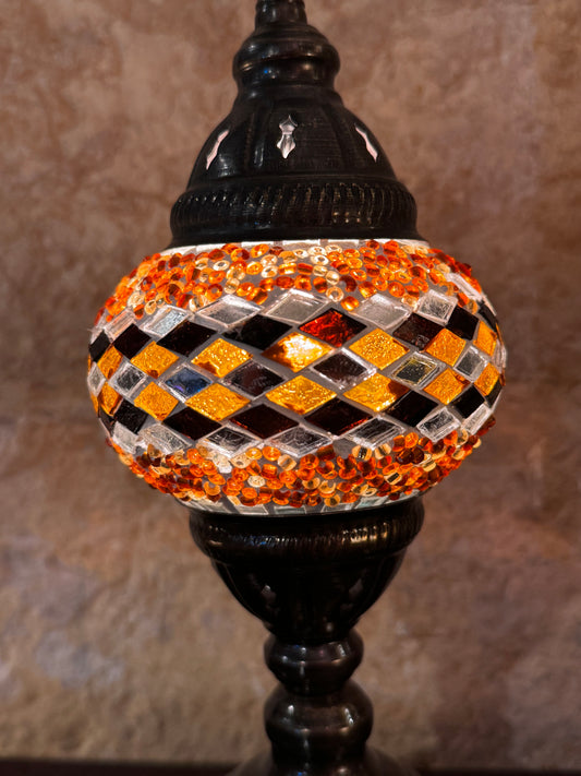 Turkish mosaic glass lampshade lamp, ethnic furniture 8S