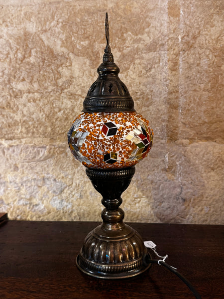 Turkish mosaic glass lampshade lamp, ethnic furniture 14S – UPANISAD