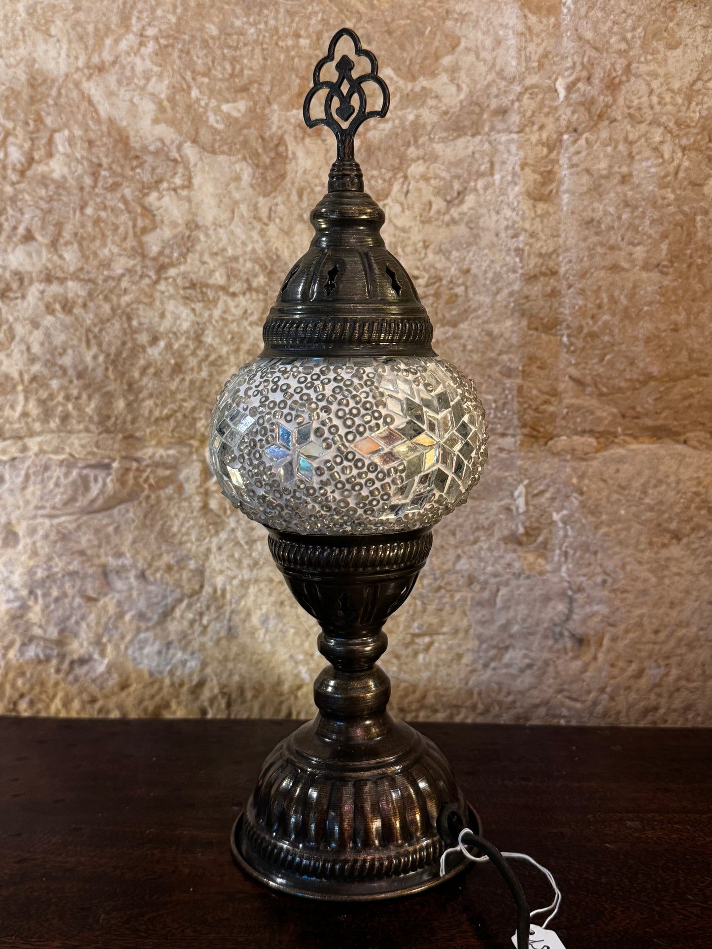 Türkische Mosaikglas-Lampenschirmlampe, ethnische Möbel 16S