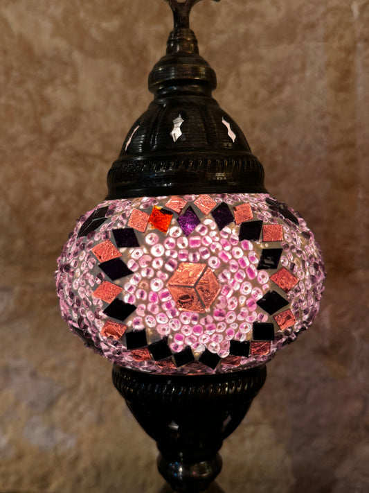 Turkish mosaic glass lampshade lamp, ethnic furniture 17S