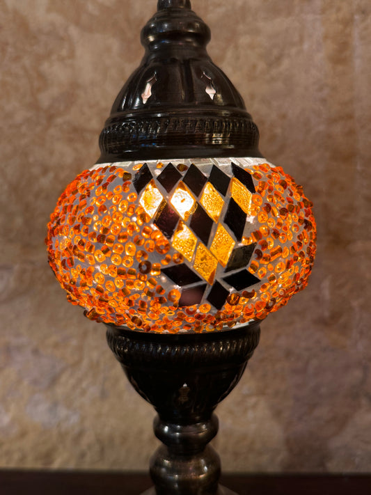 Turkish mosaic glass lampshade lamp, ethnic furniture 18S