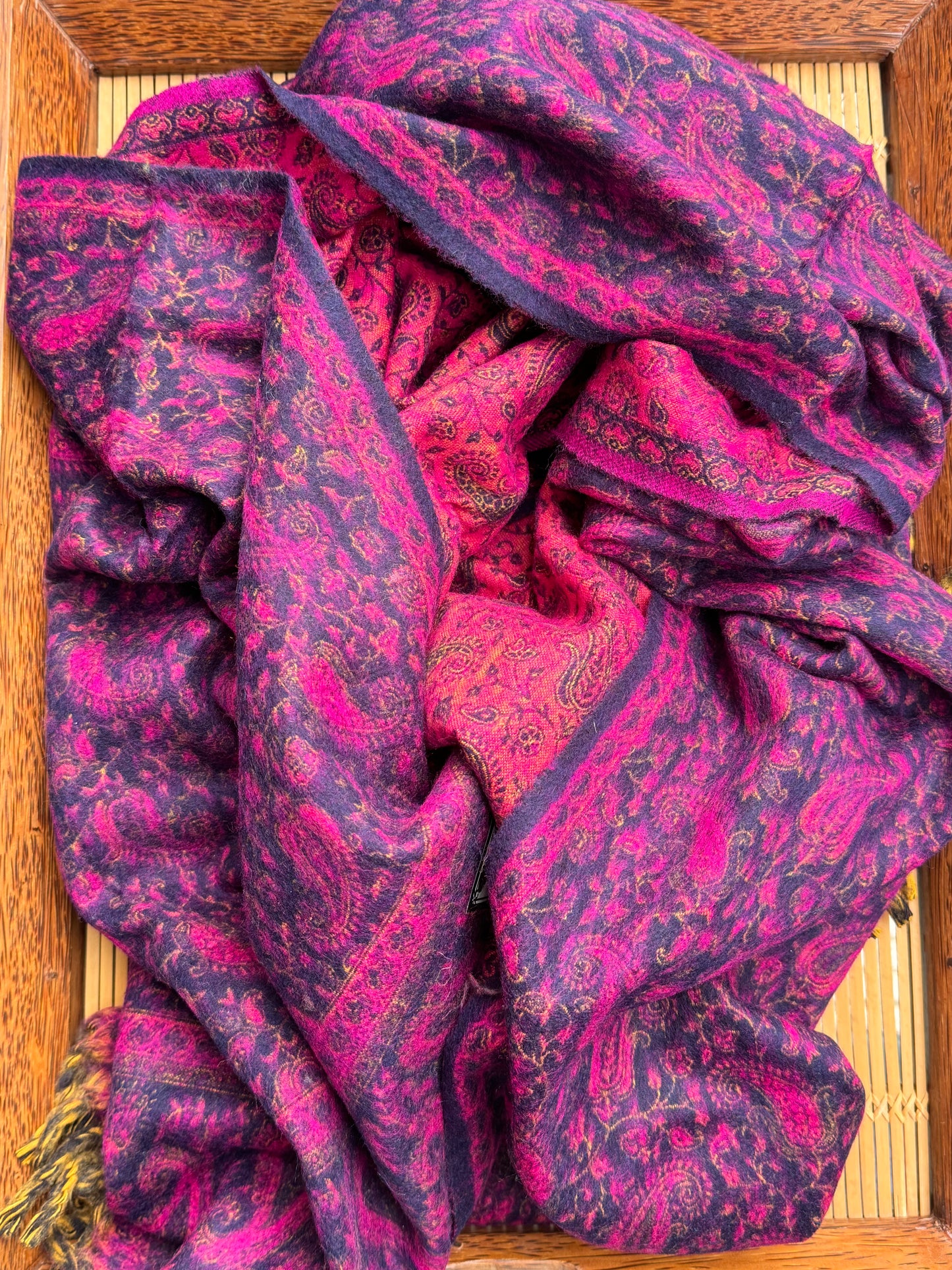 Shawl scarf stole Pashmina blanket 100% Yak wool warm Tibet 28X