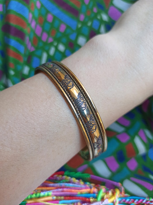 1cm golden bangle bracelet