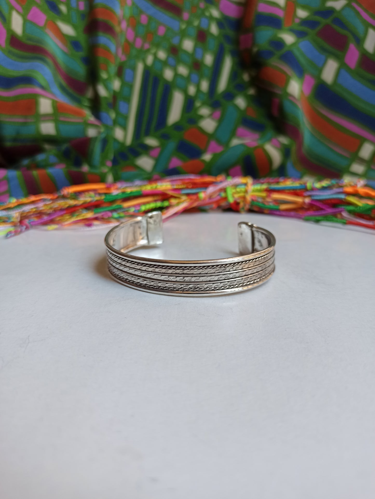 1cm silver bangle bracelet