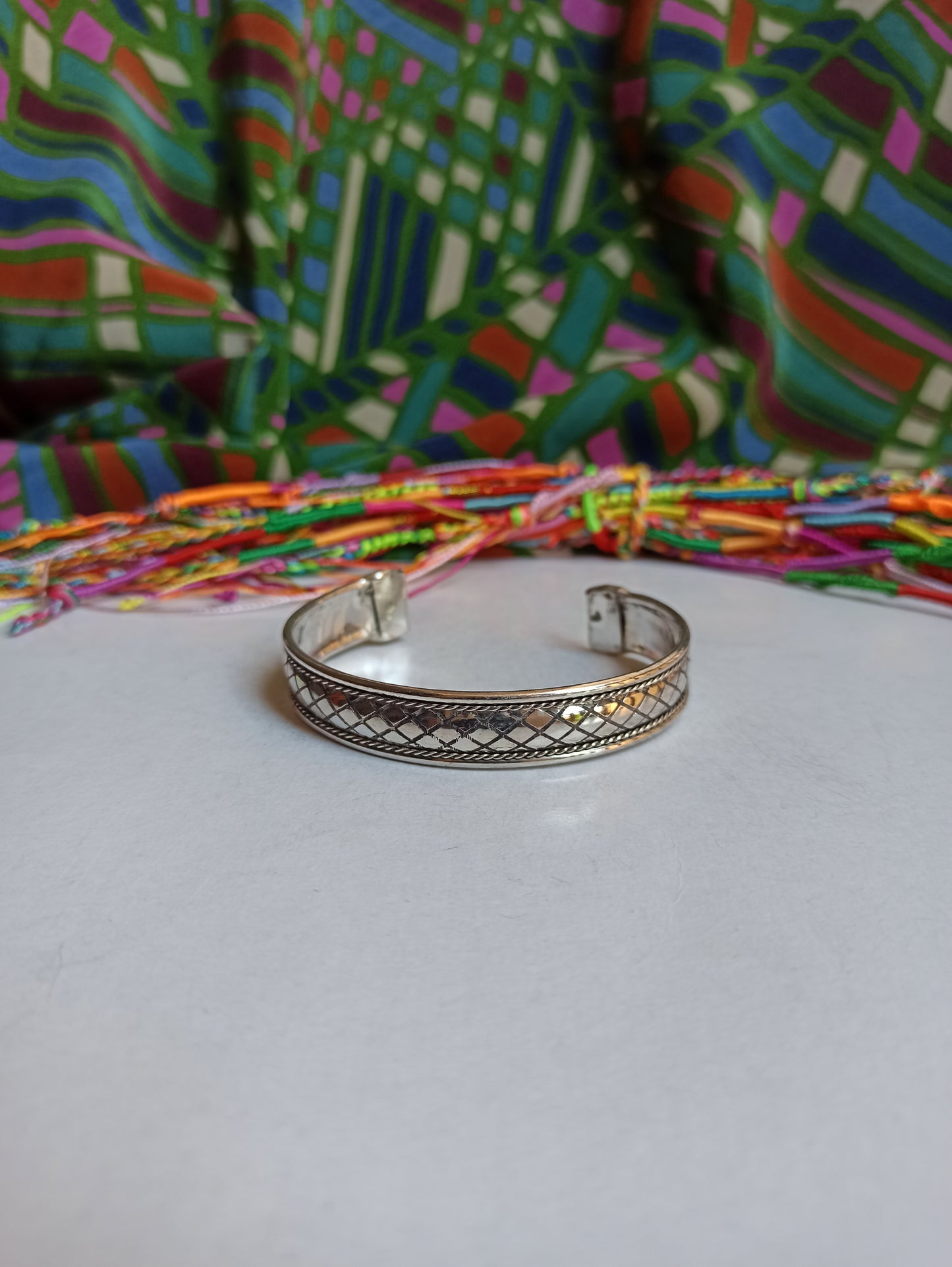 1cm silver bangle bracelet