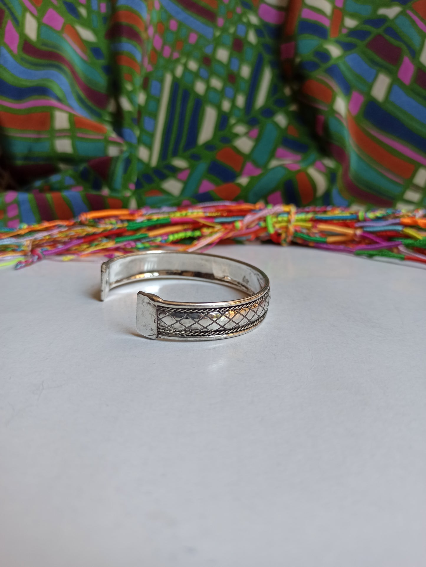 1cm silver bangle bracelet