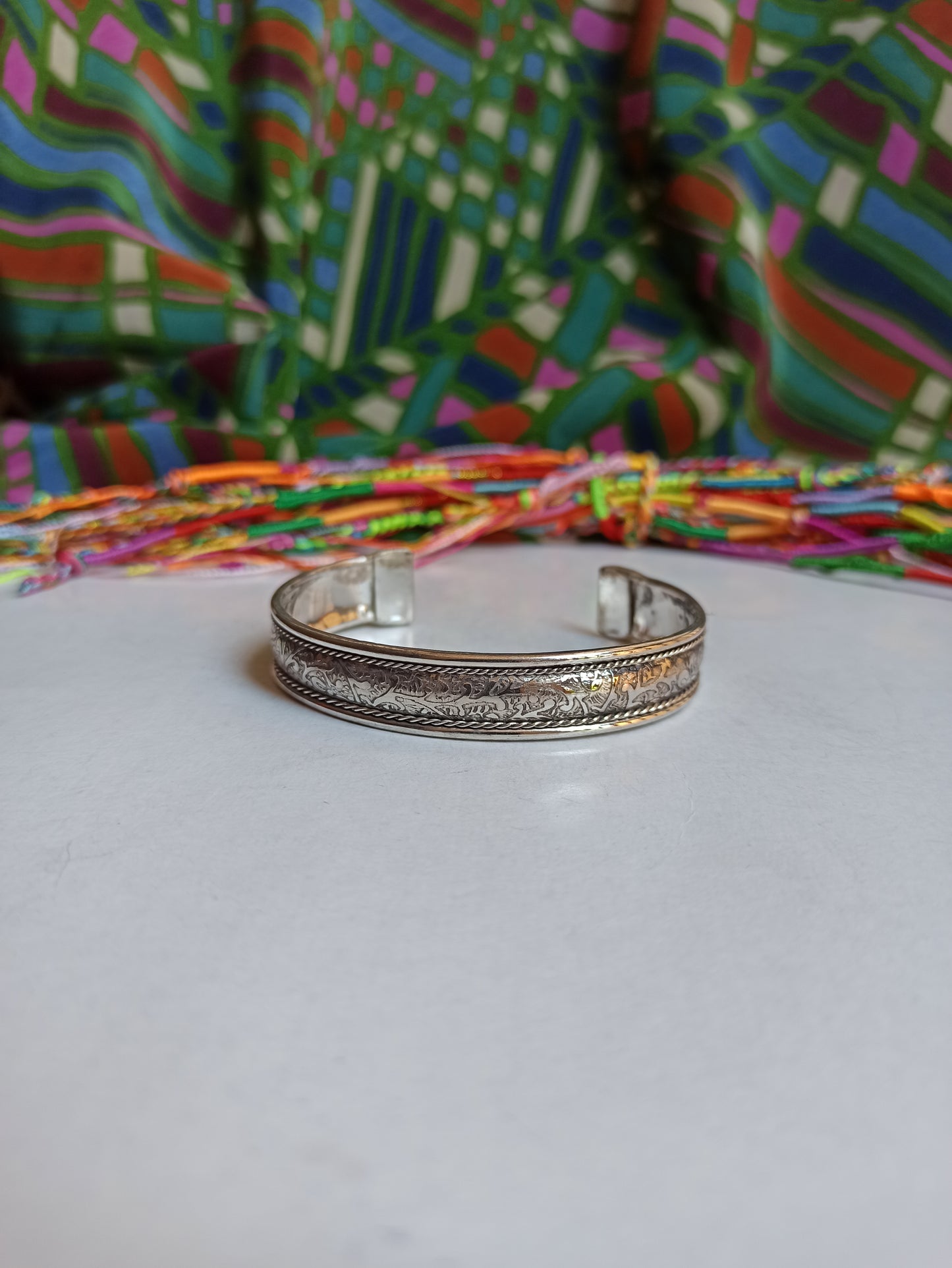 1cm silver bangle bracelet