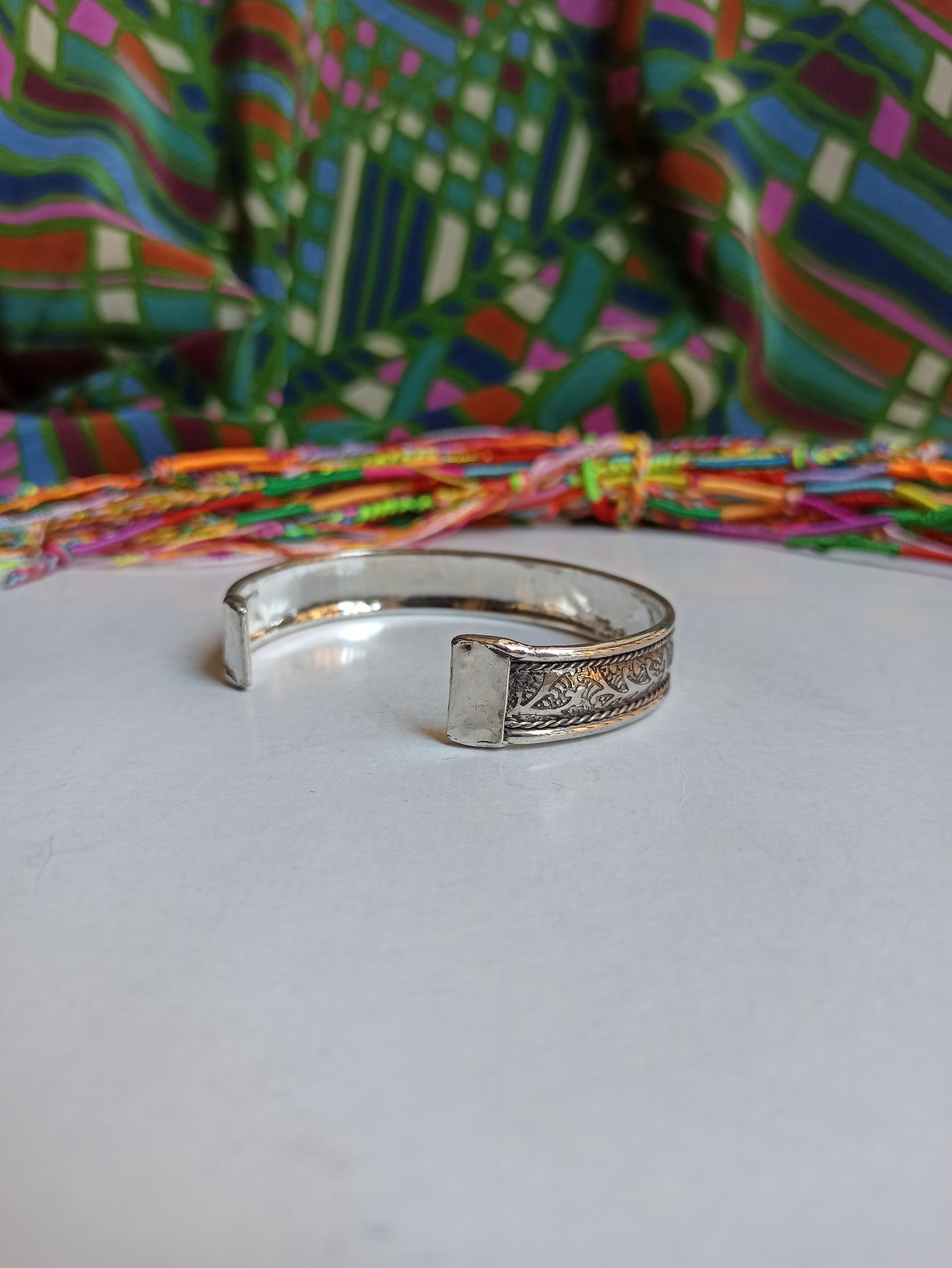 1cm silver bangle bracelet