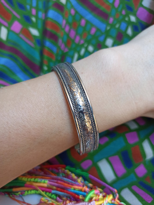 1cm silver bangle bracelet