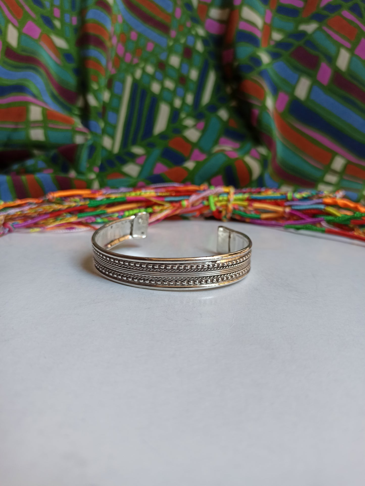 1cm silver bangle bracelet