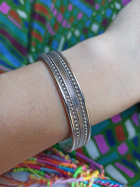 1cm silver bangle bracelet