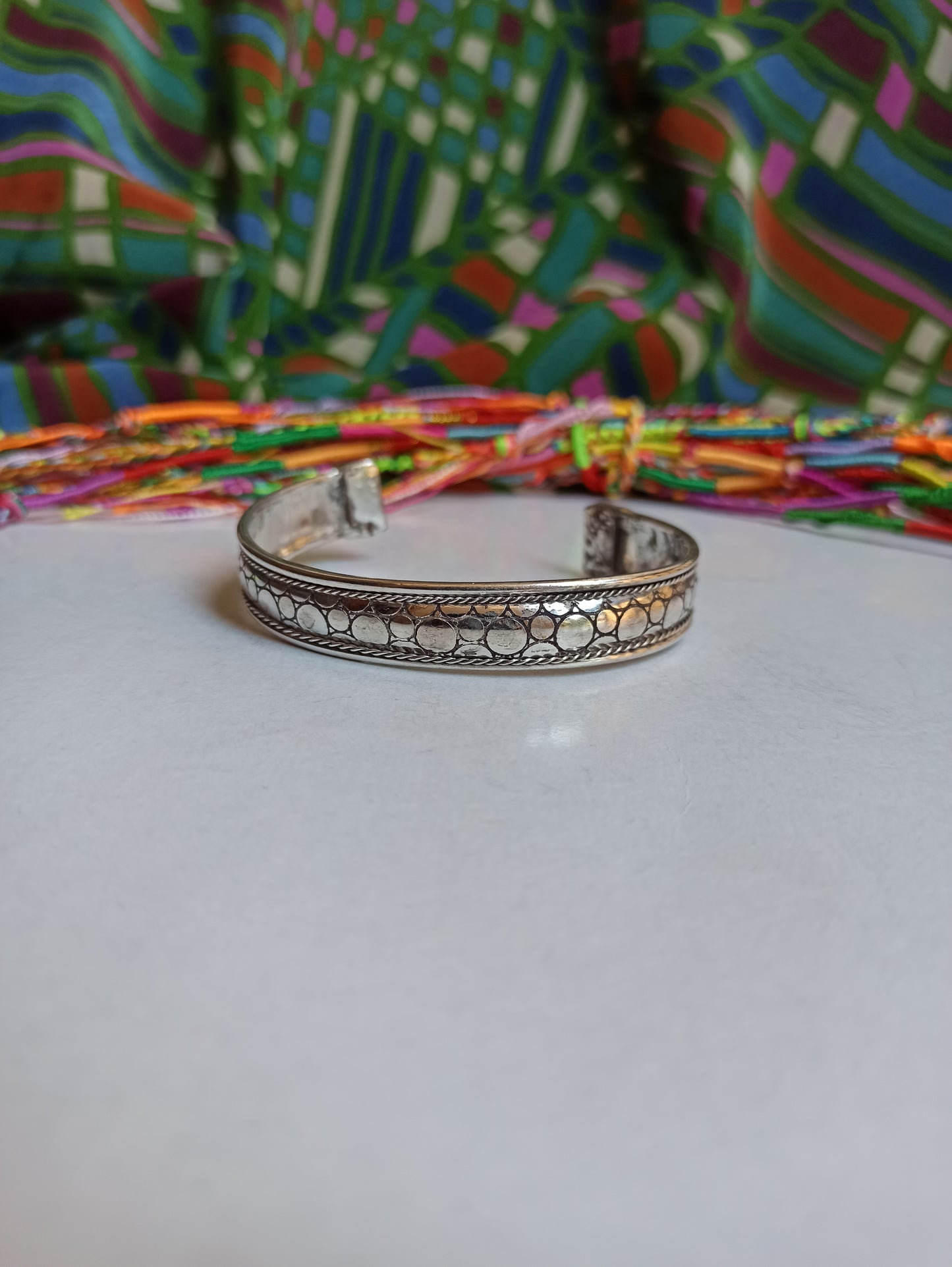 1cm silver bangle bracelet