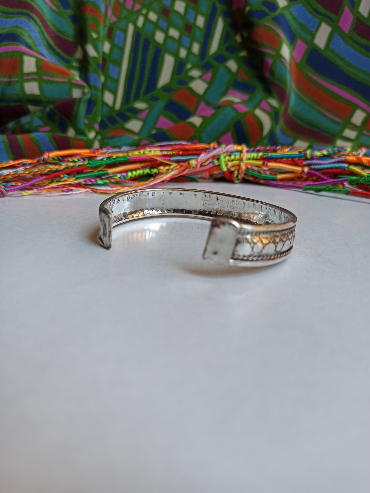 1cm silver bangle bracelet