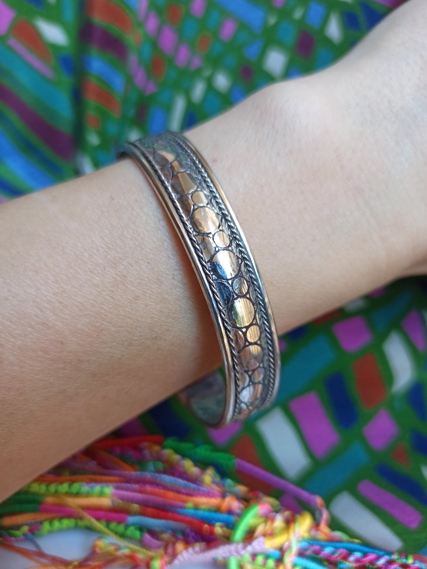 1cm silver bangle bracelet