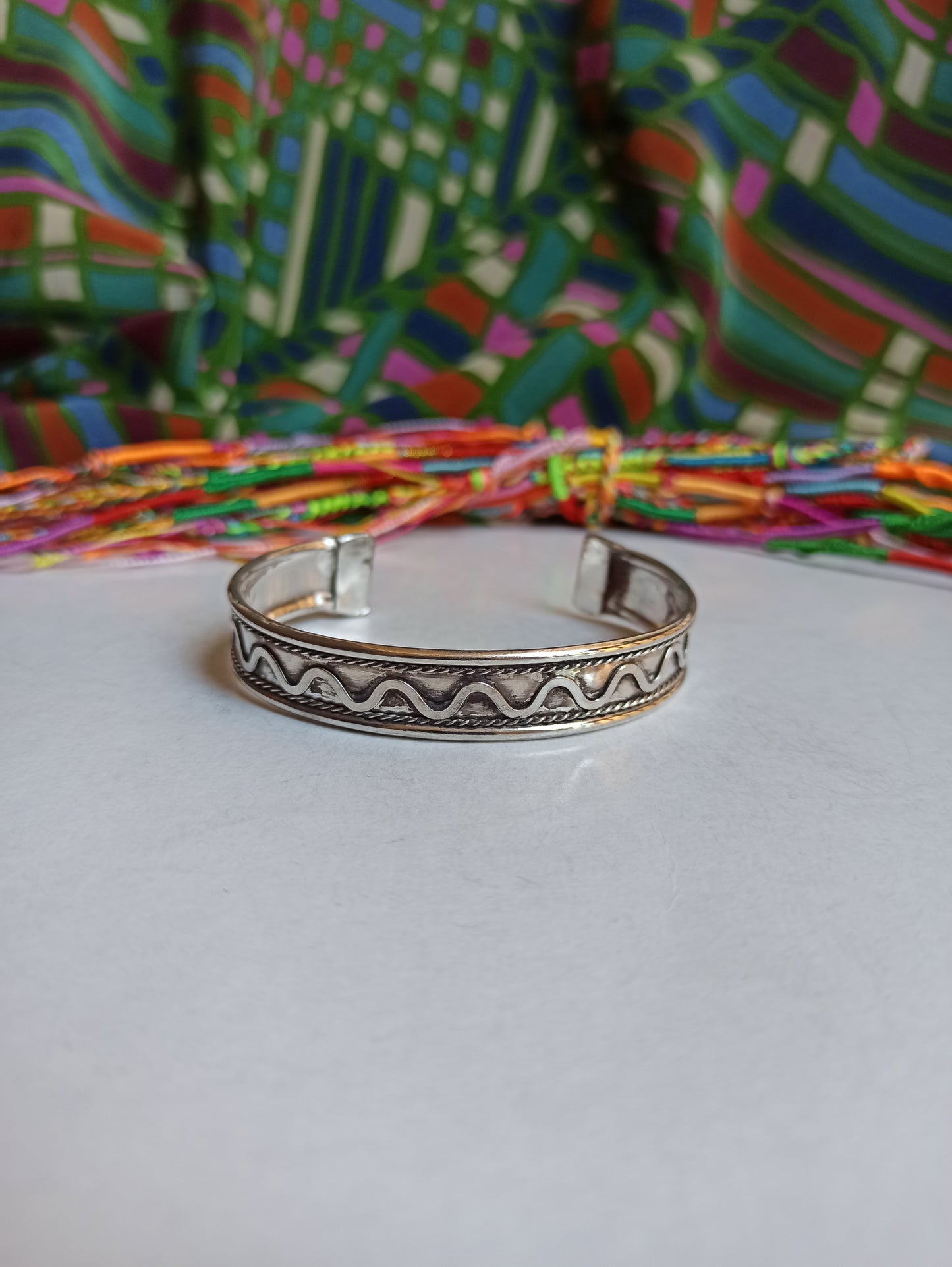 1cm silver bangle bracelet