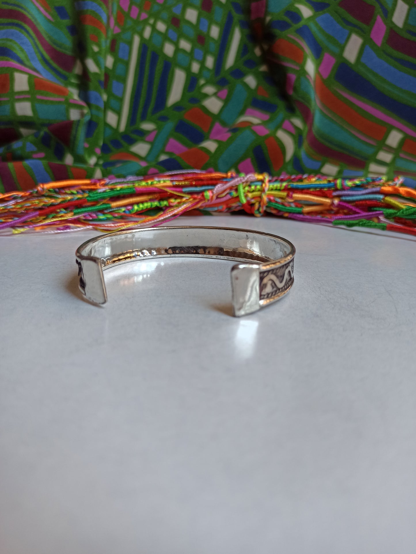 1cm silver bangle bracelet