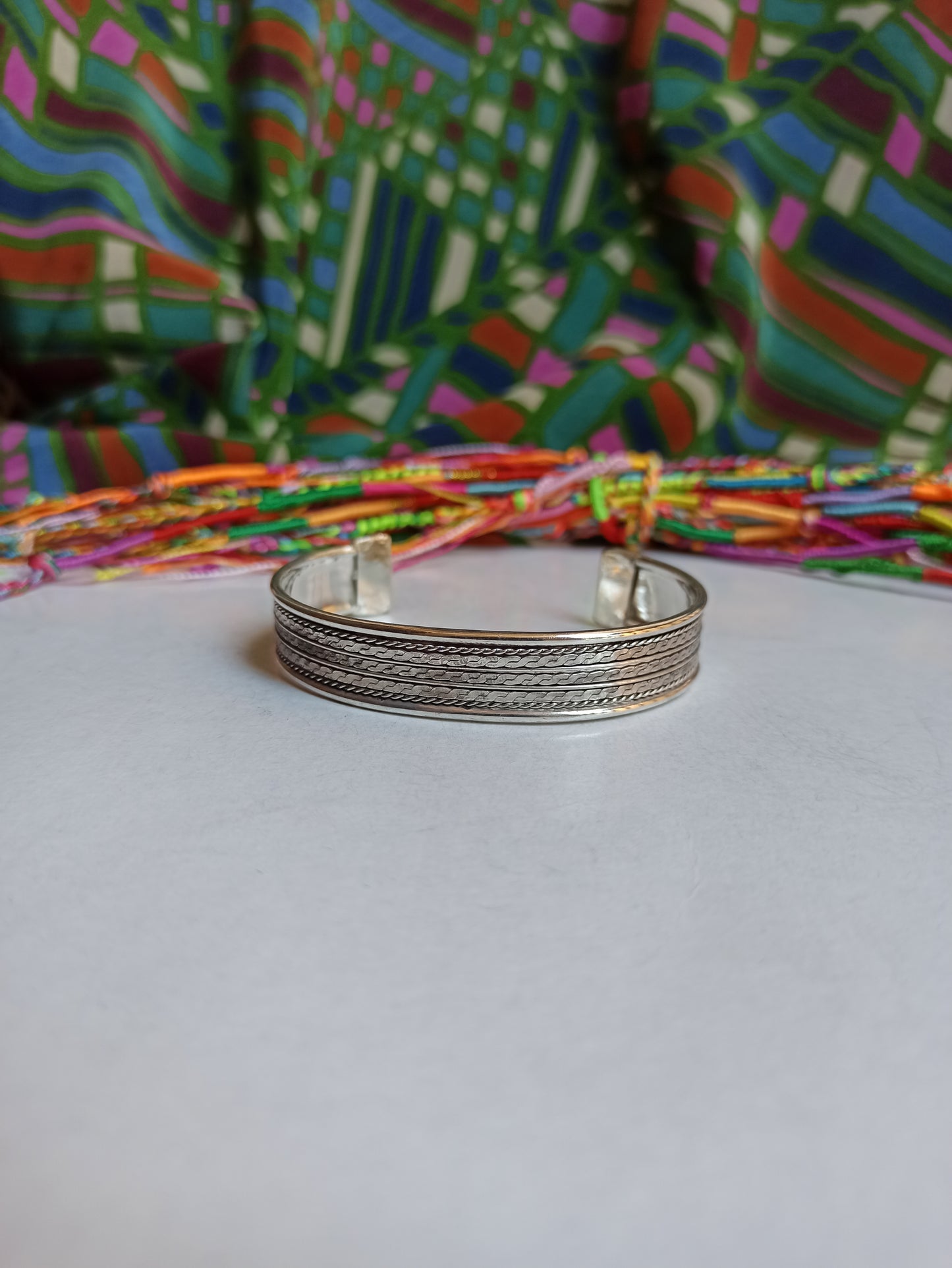 1cm silver bangle bracelet