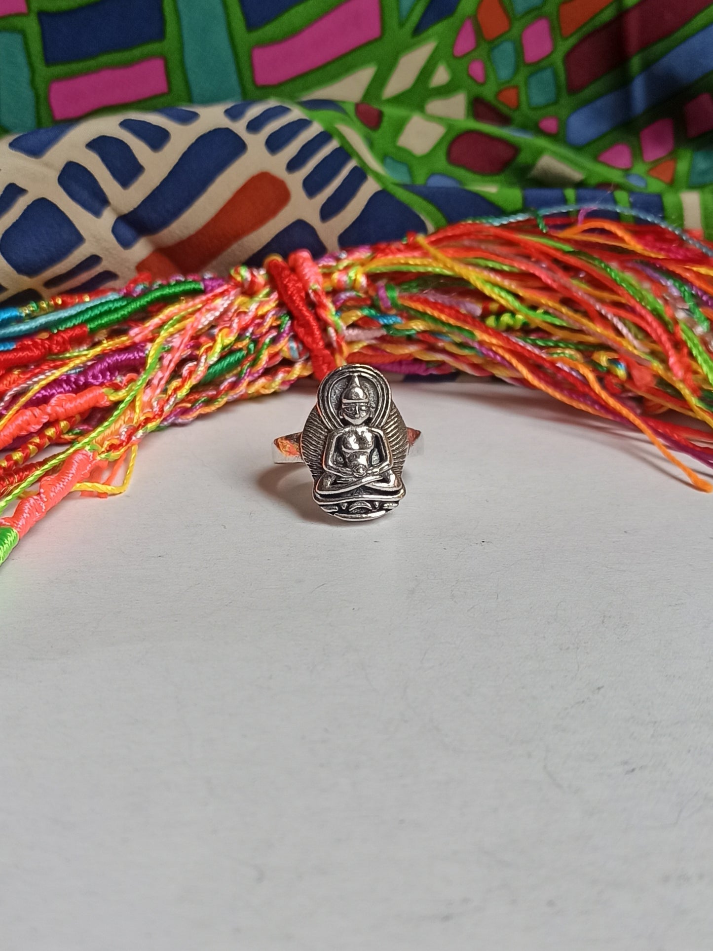 Silberner Boho-Buddha-Ring