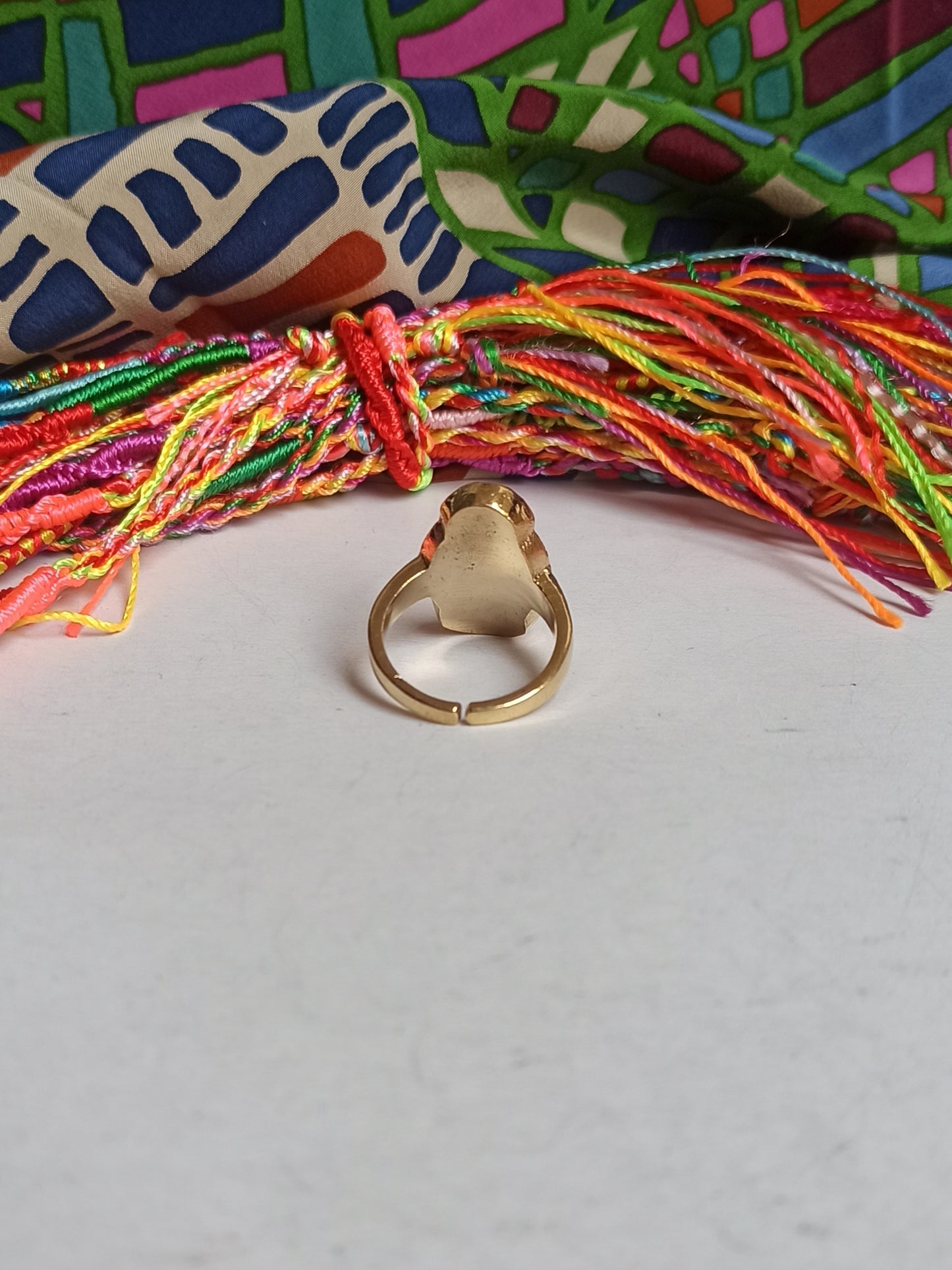 Golden Buddha boho ring