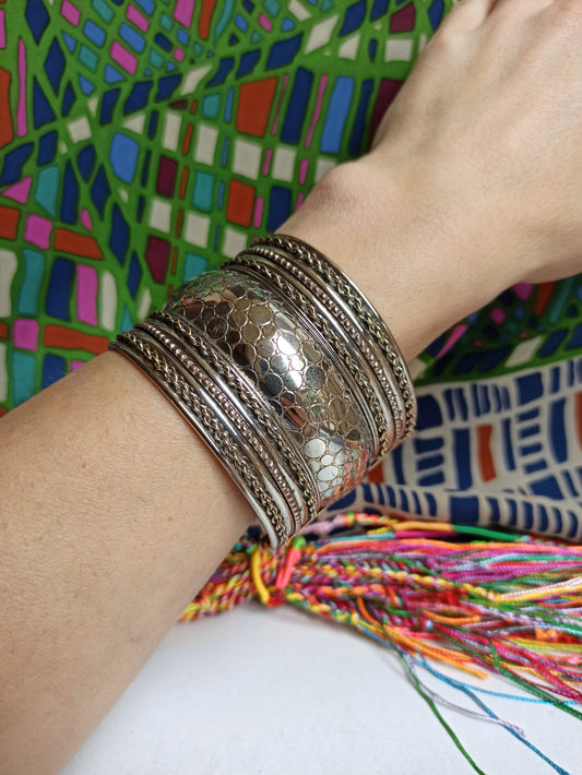 Silver bangle bracelet