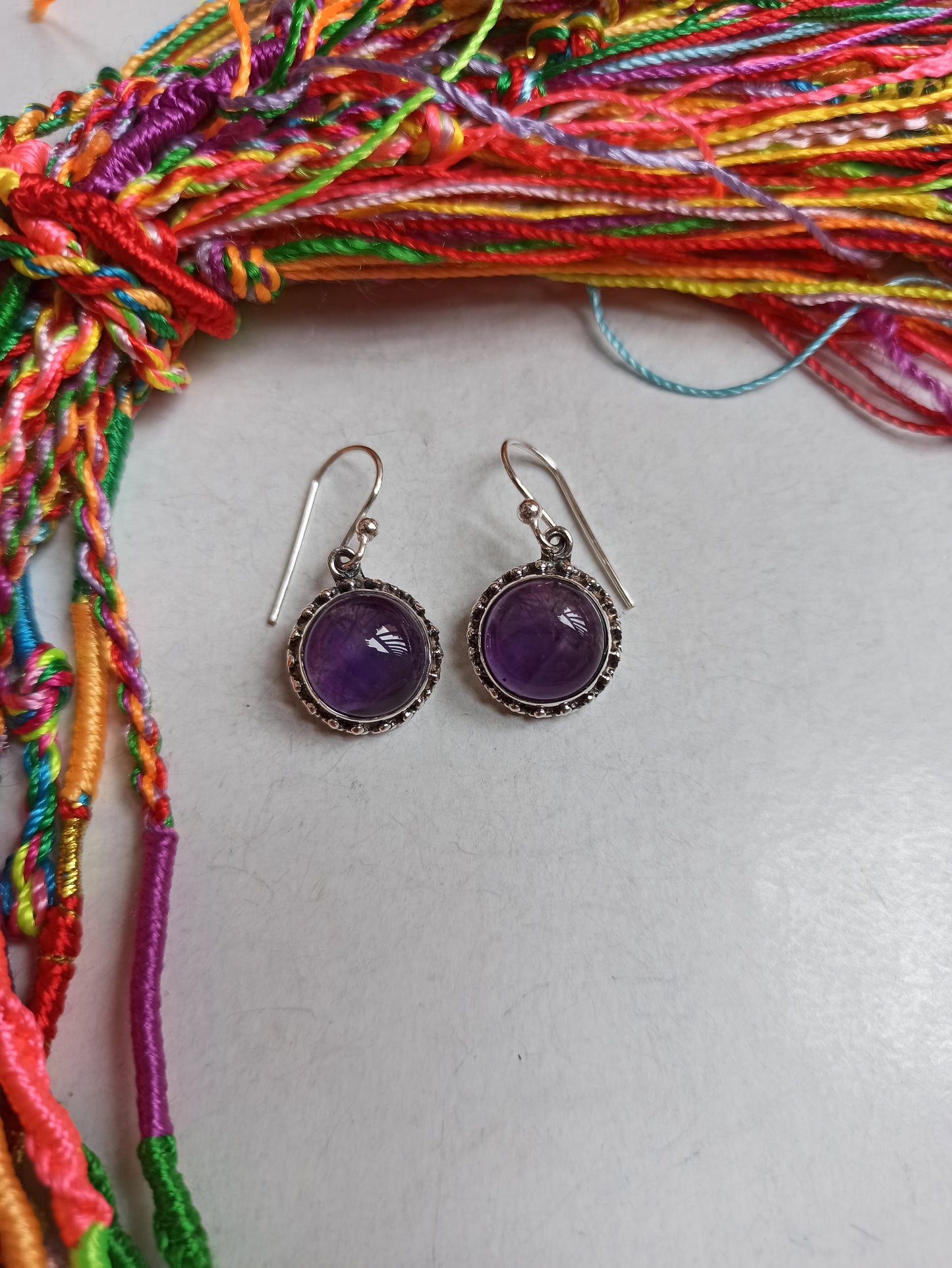 Amethyst 925 silver earrings