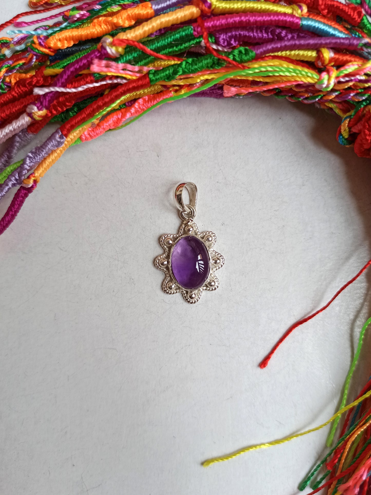 Amethyst 925 silver pendant