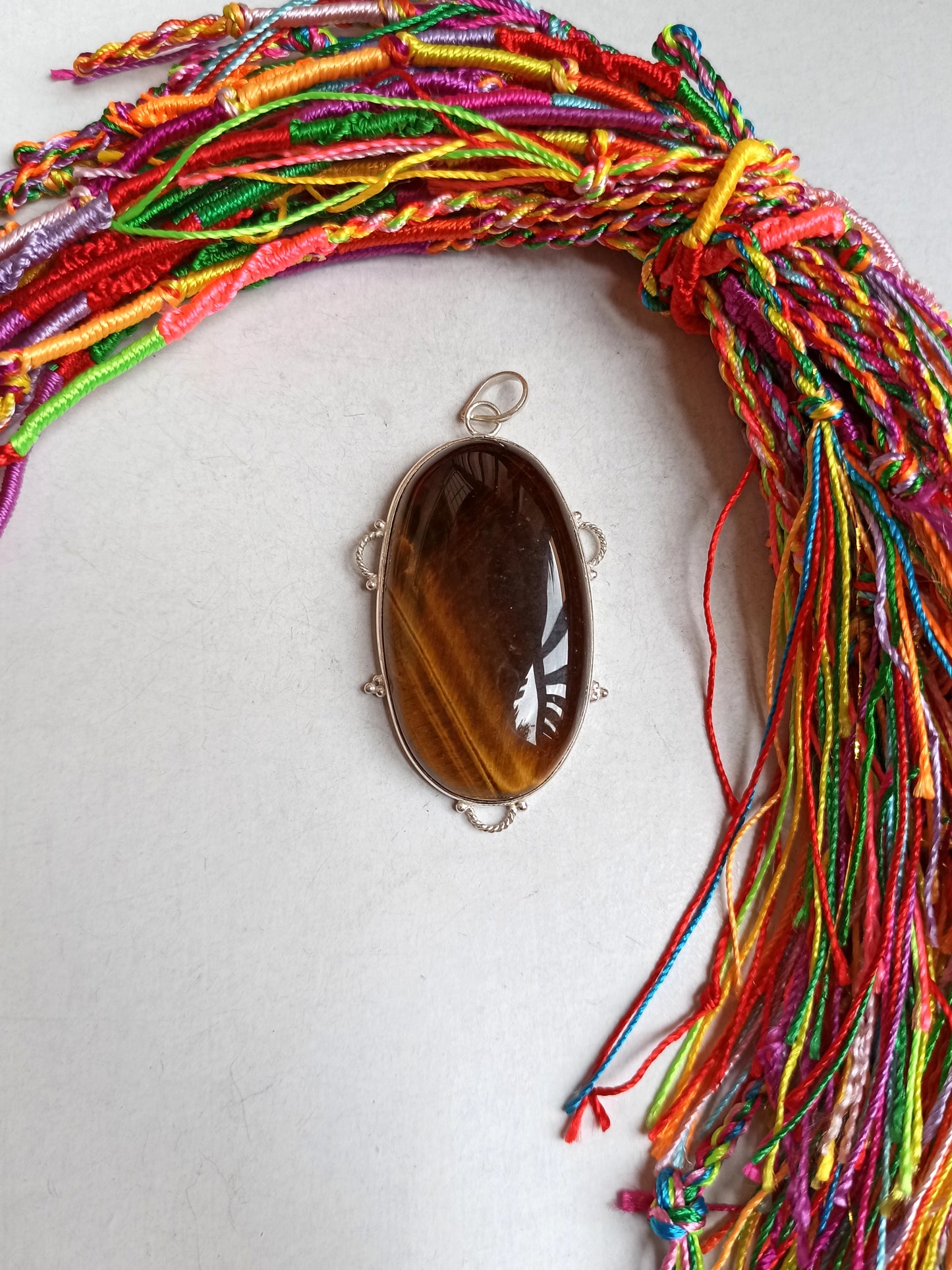 925 silver tiger eye pendant