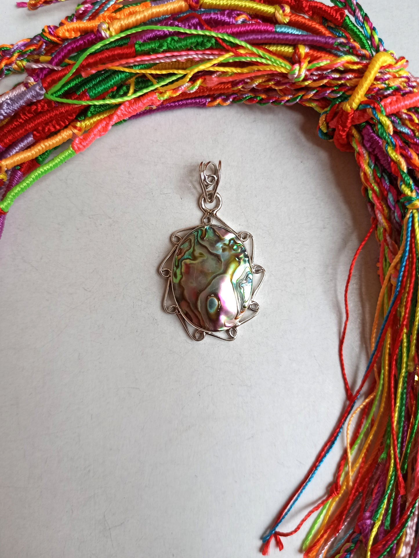 925 silver abalone pendant