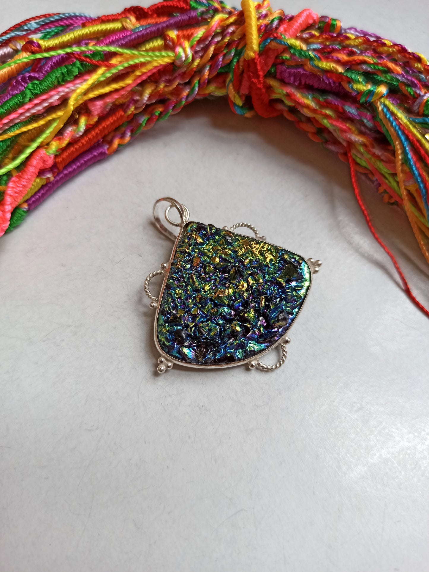 Chalcopyrite 925 silver pendant