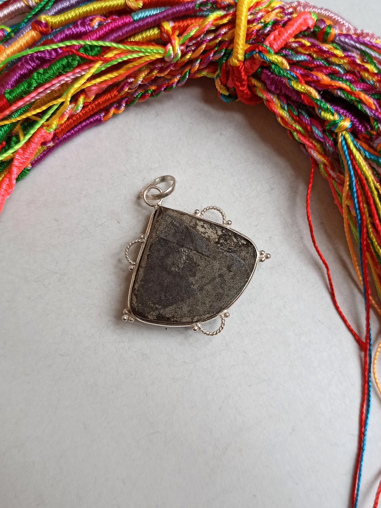 Chalcopyrite 925 silver pendant