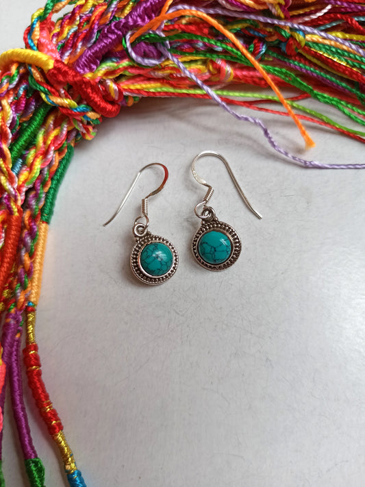 Turquoise 925 silver earrings