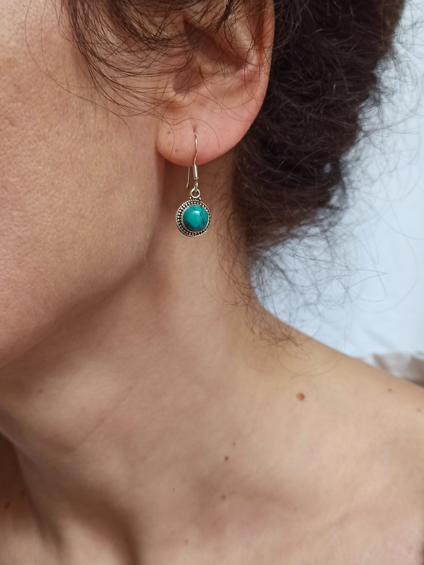 Turquoise 925 silver earrings