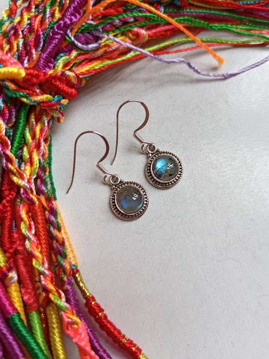 925 labradorite silver earrings