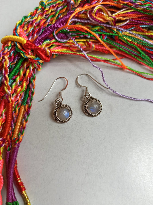 Weiße Labradorit-Ohrringe aus 925er Silber