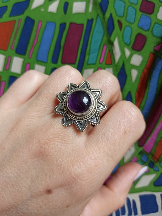 D137 Amethyst 925 Silberring