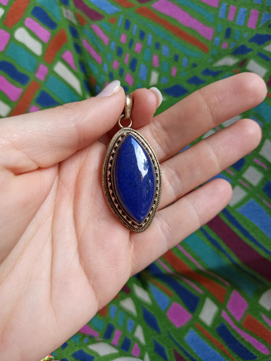 925 lapis lazuli silver pendant