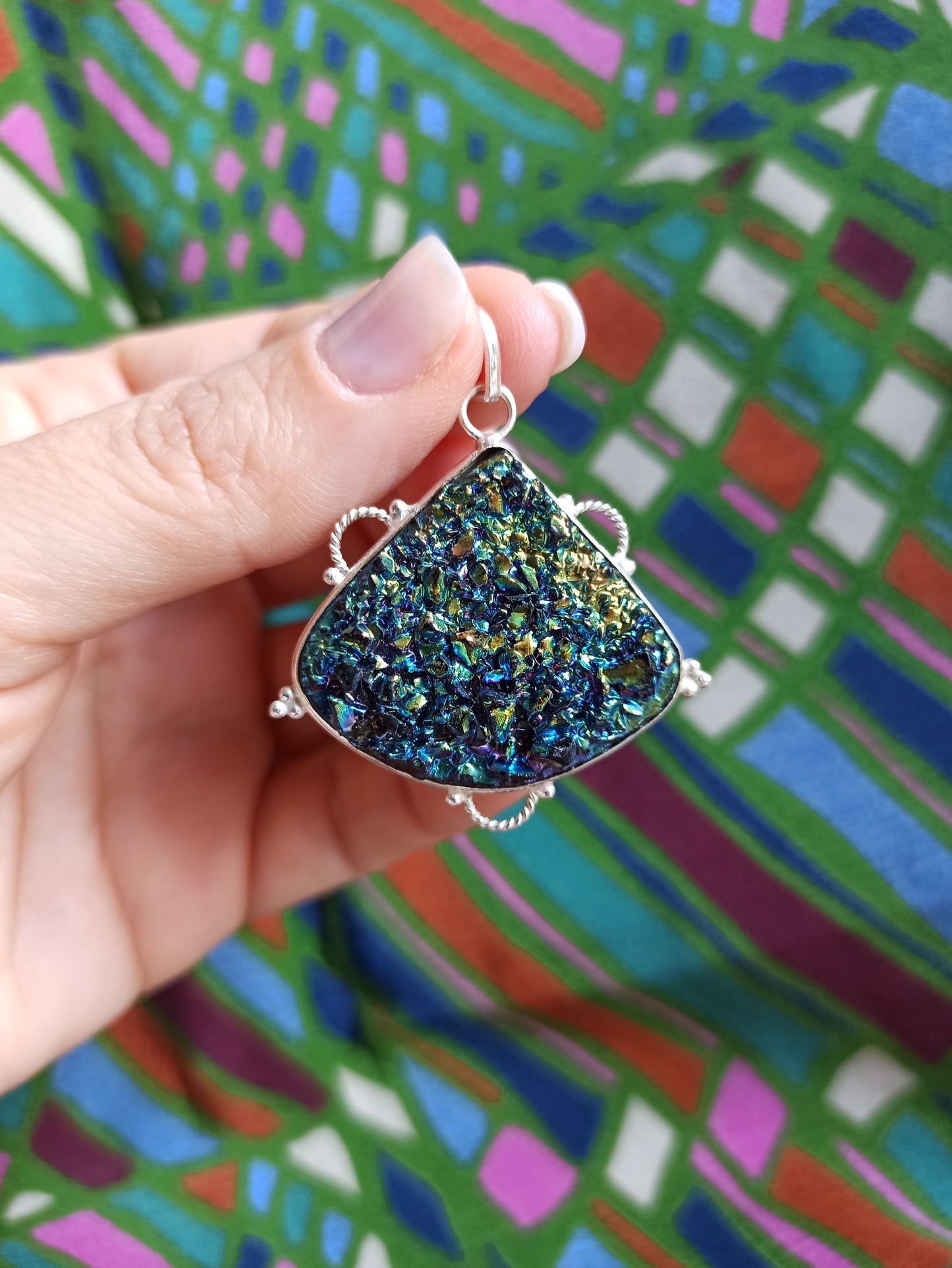 Chalcopyrite 925 silver pendant