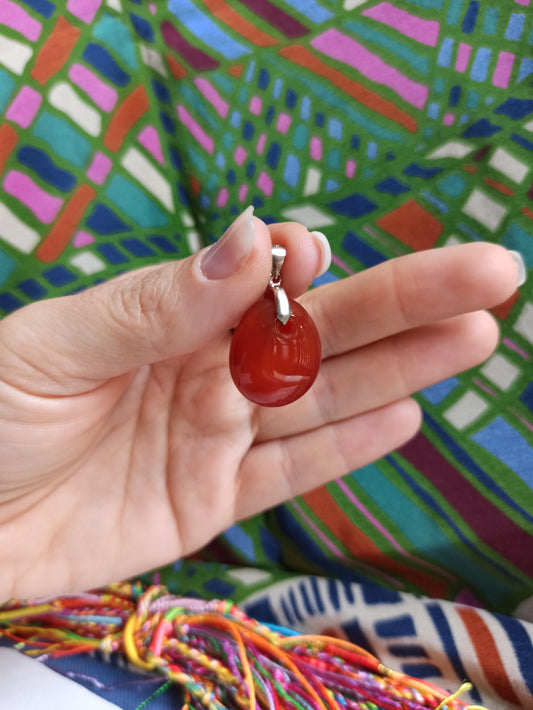 Carnelian 925 silver pendant