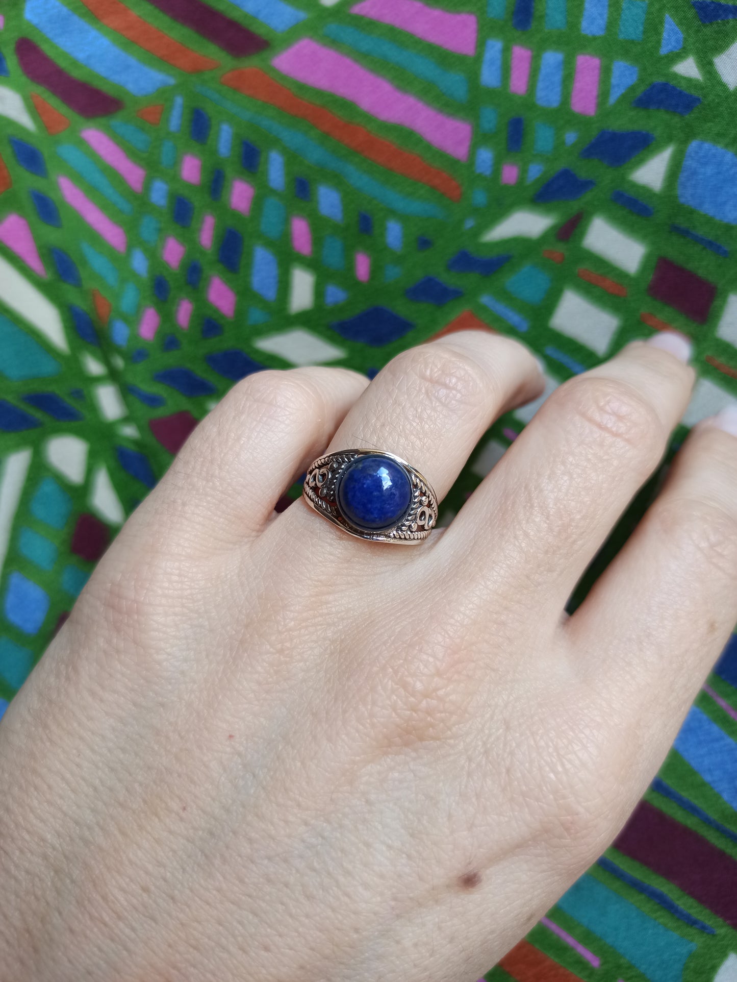 925 lapis lazuli silver ring D149