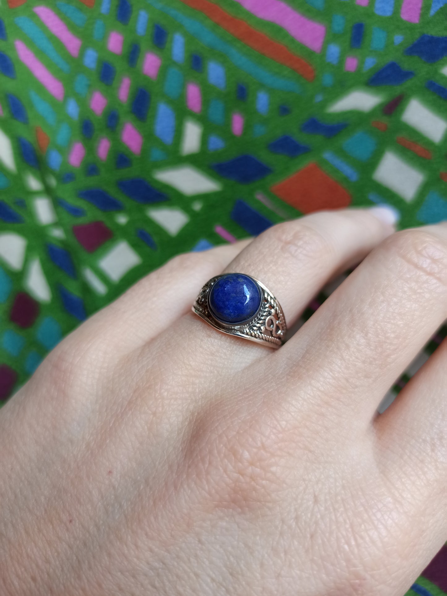 925 lapis lazuli silver ring D149