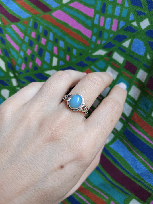 925er Chalcedon-Silberring D164