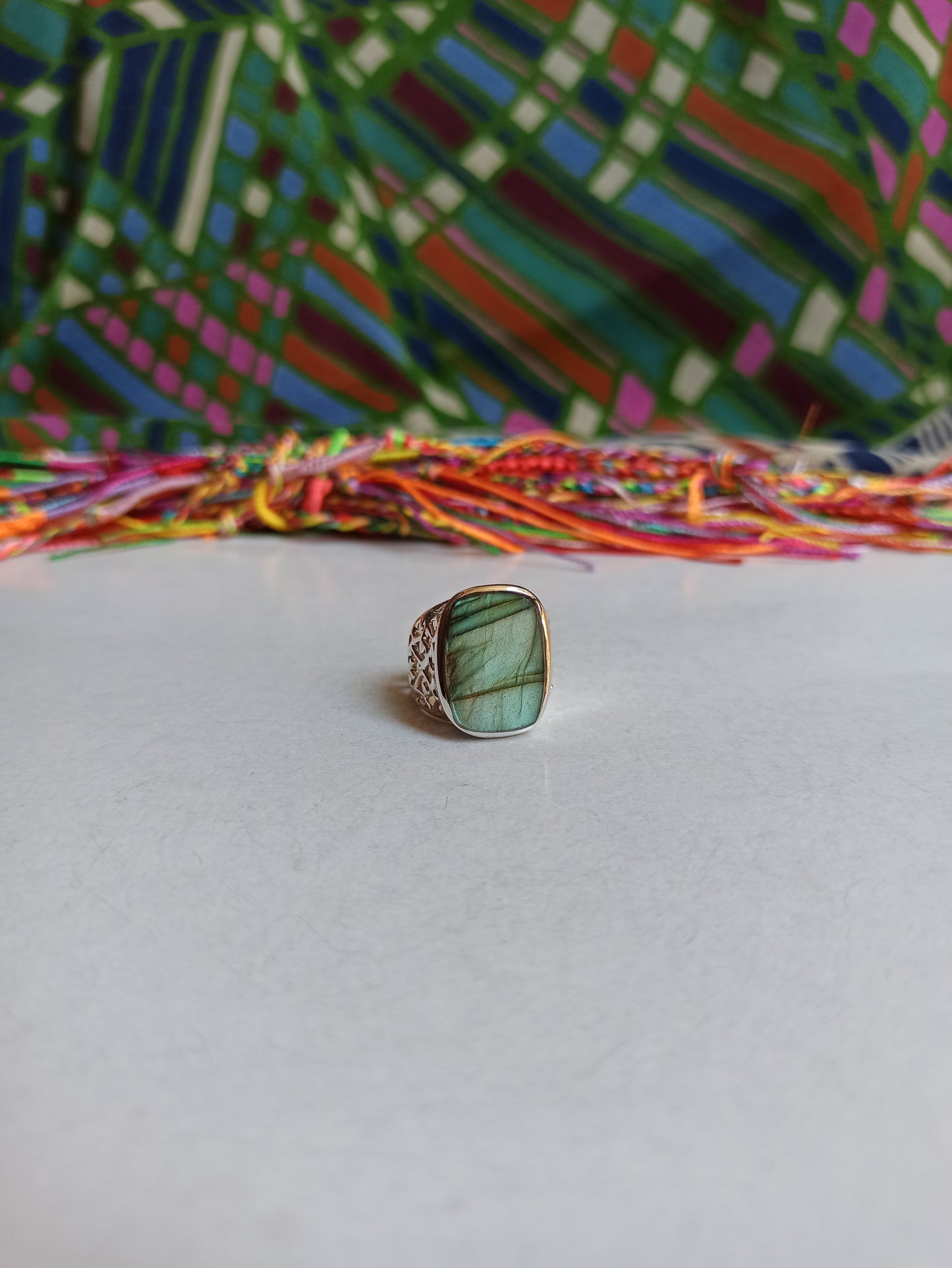 925 silver labradorite ring D160