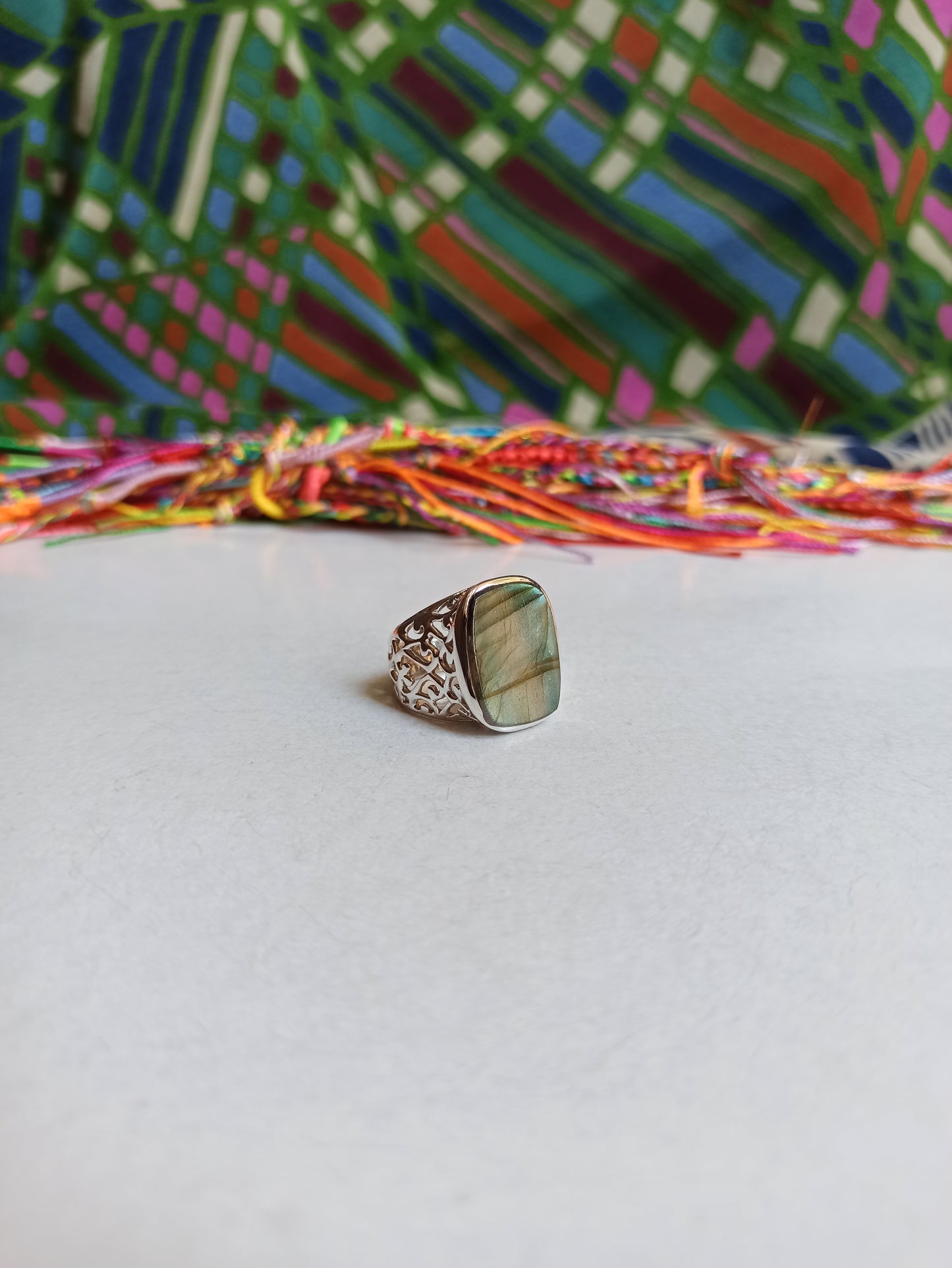 925 silver labradorite ring D160