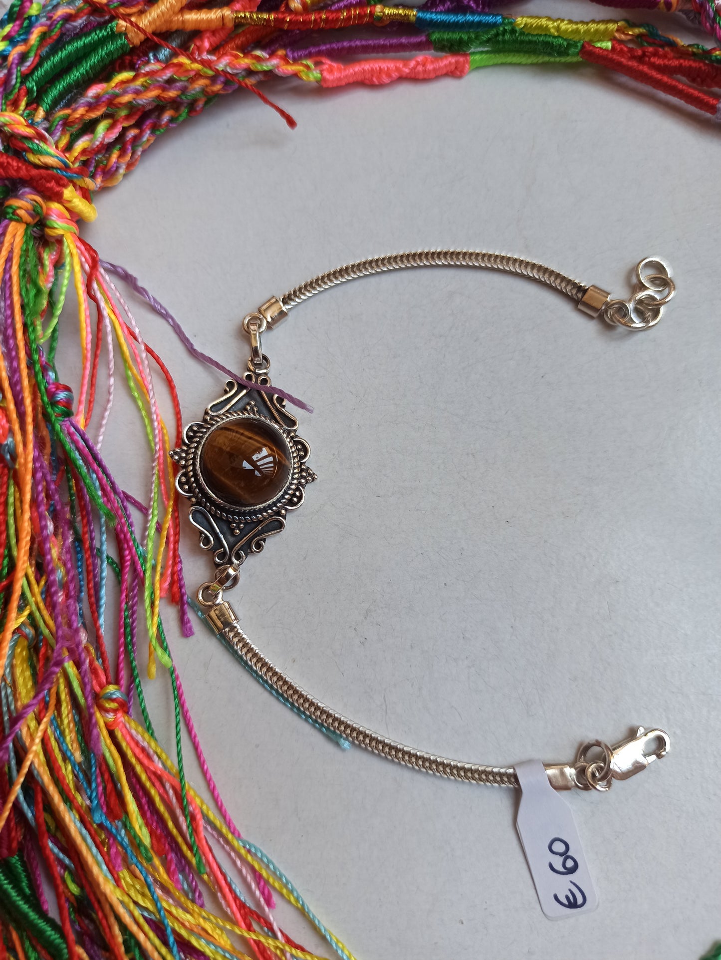 925 silver tiger eye bracelet B4