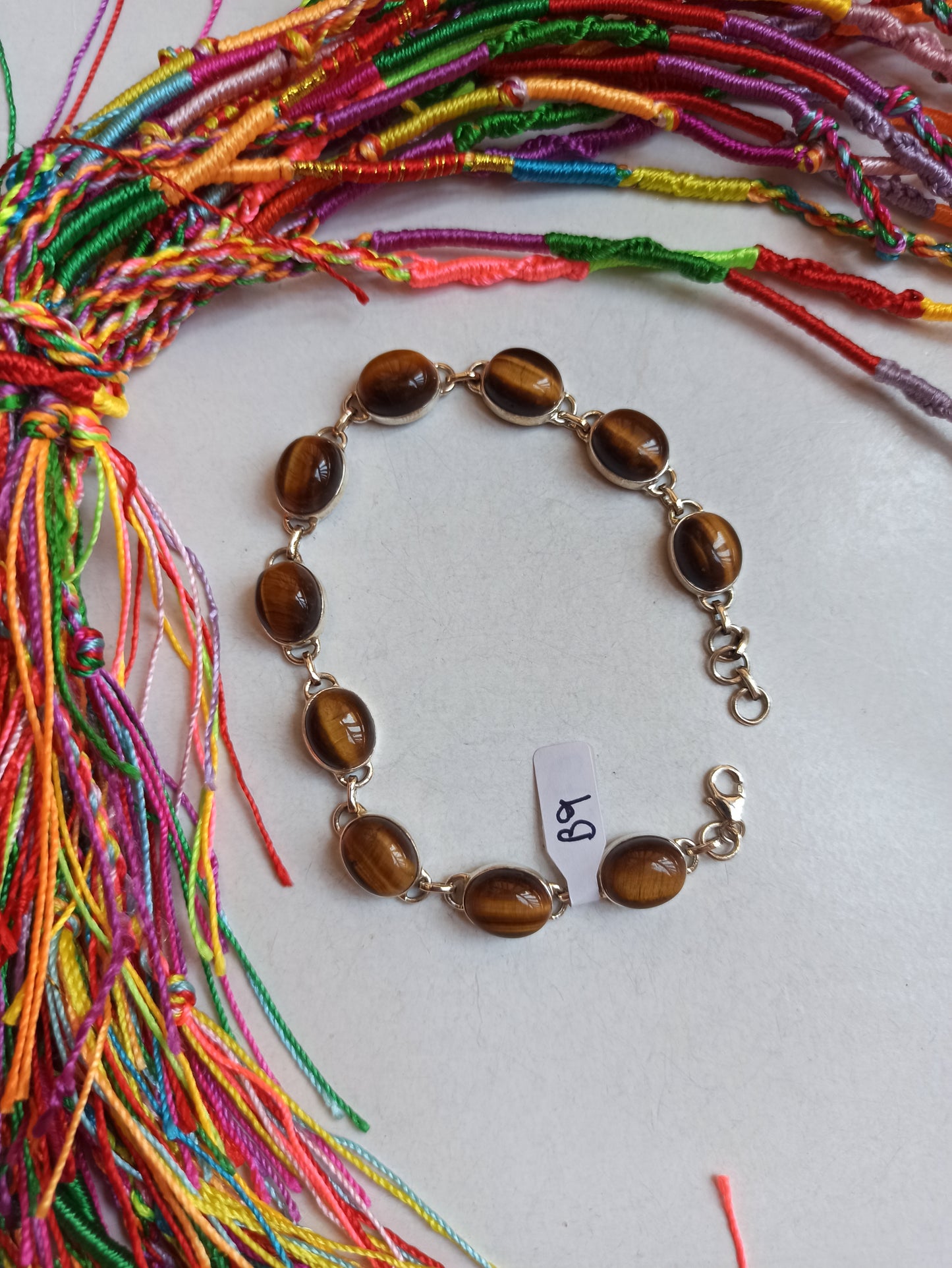 925 silver tiger eye bracelet B9