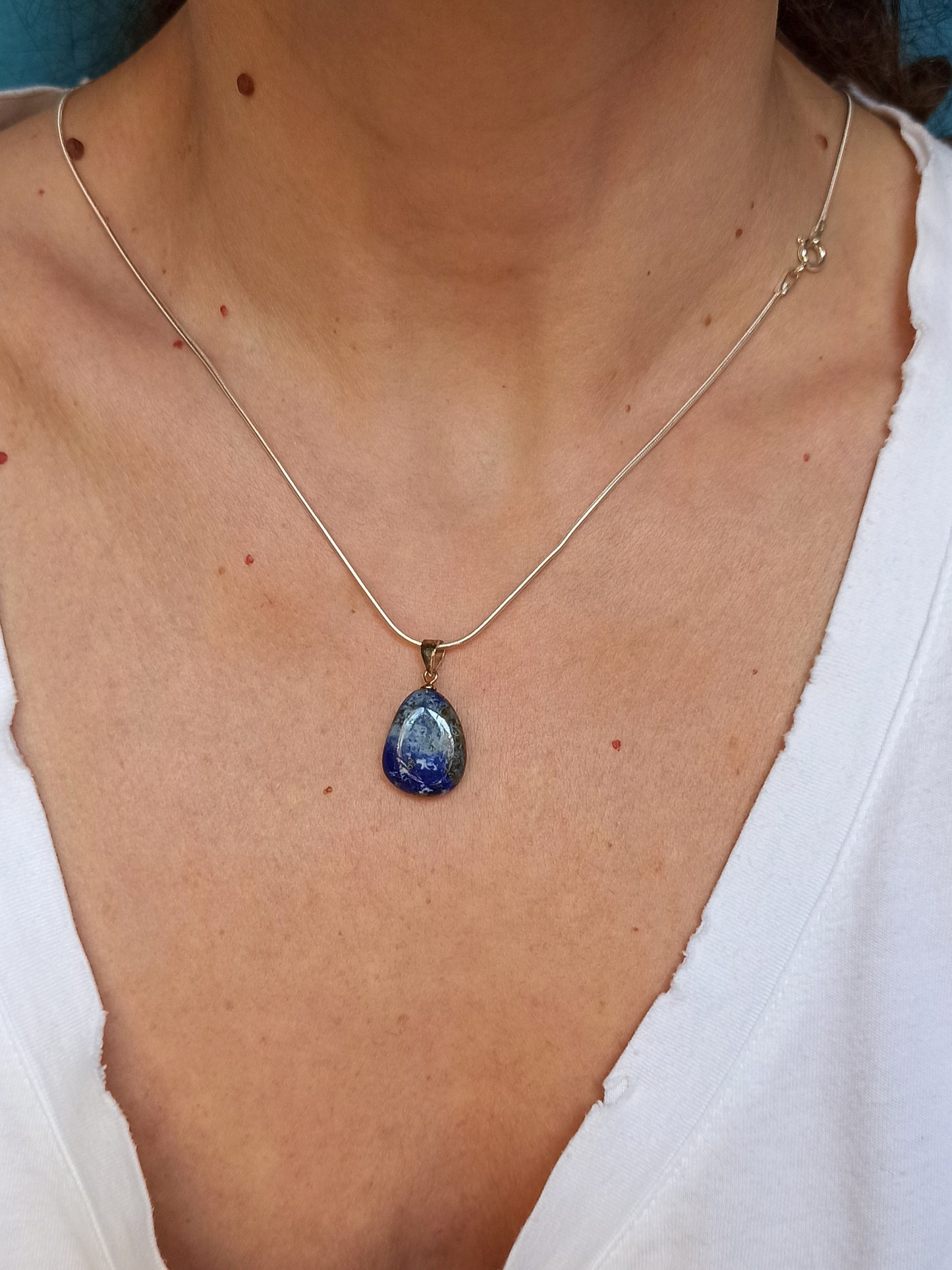 925 lapis lazuli silver pendant