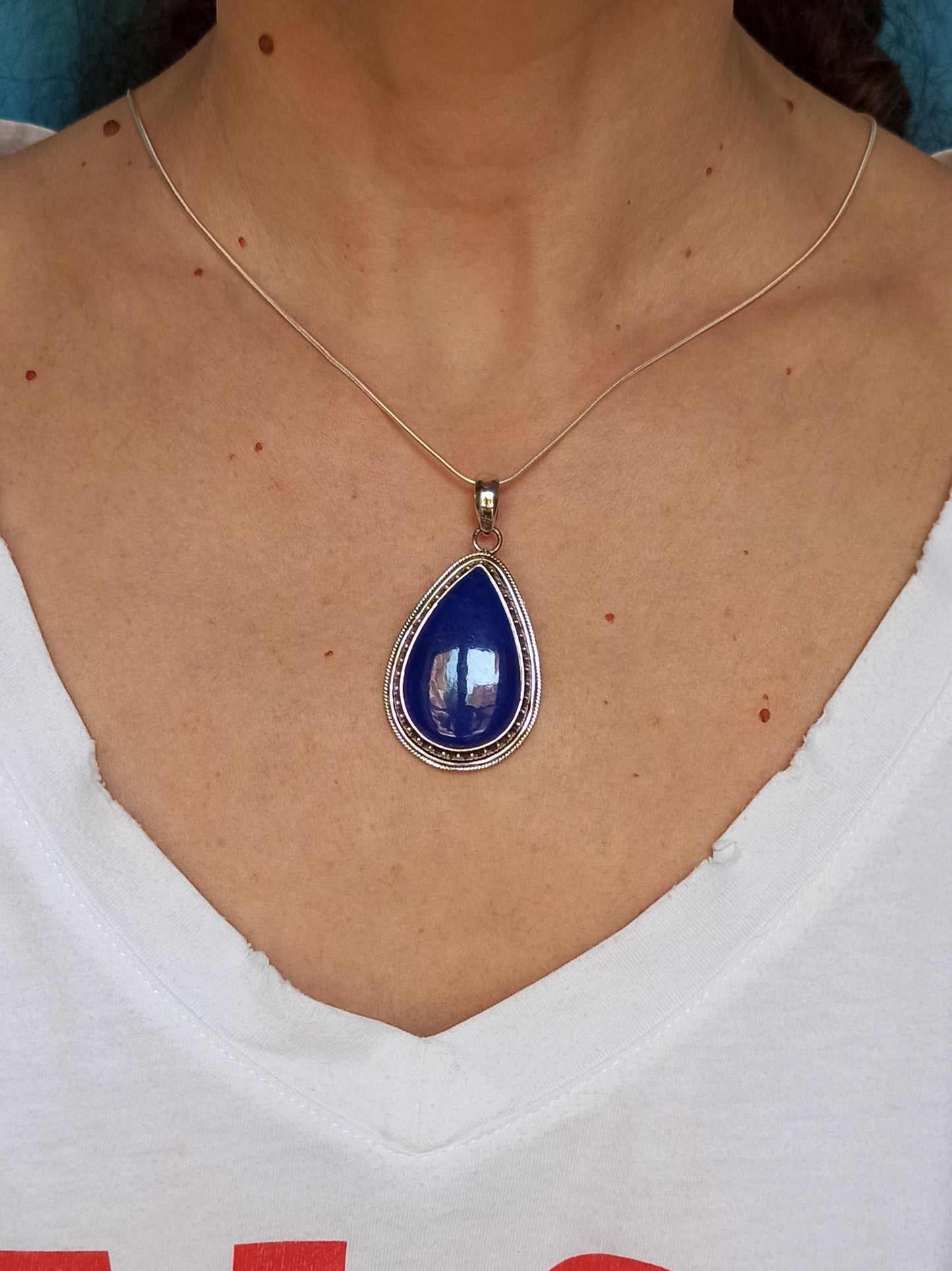 925 lapis lazuli silver pendant